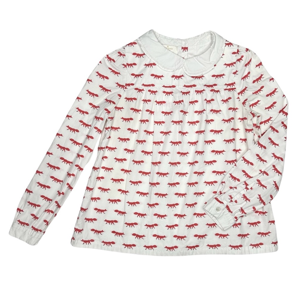 Kate Spade New York Fox Peter Pan Collar Top